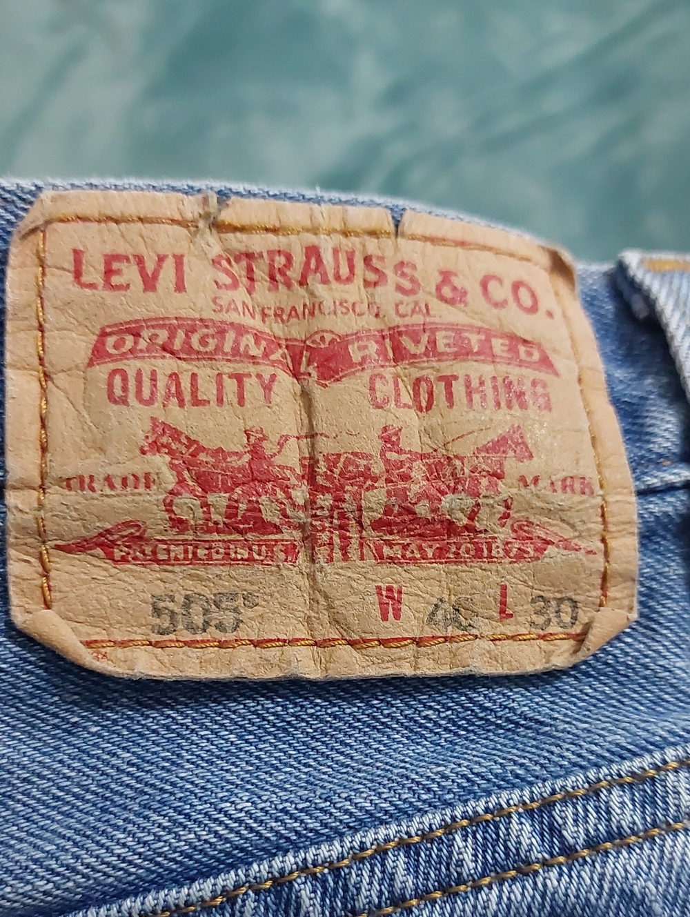 Vintage 1980's Levis 505 Jeans Mens W40 L30 Straight Leg Denim - Picture 5 of 5